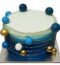 Royal Blue Theme Cake with edible golden spheres – BakersStreet Yelahanka.